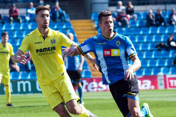 Momento del encuentro de Hércules CF contra el Villarreal B. Foto: Hércules CF