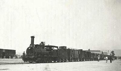 Tren-botijo a su llegada a Alicante