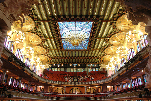 Palau de la Música de Catalunya, interior. Foto: WIKIMEDIA