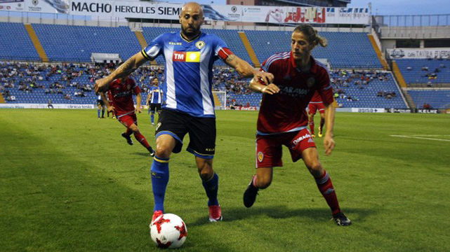 Momento del partido entre Hércules CF-Deportivo Aragón. Foto: Hércules CF 