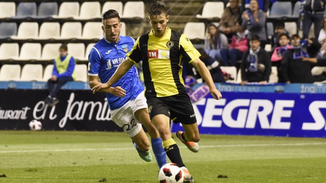 Momento del partido disputado entre Hércules CF y Lleida. FOTO: Hércules CF